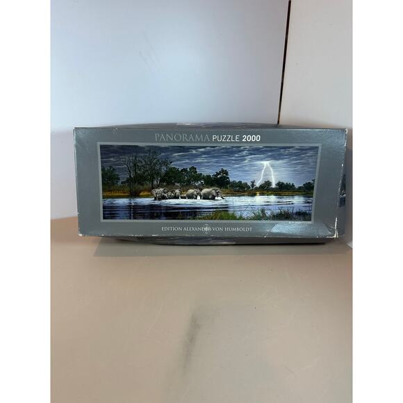 Panorama Puzzle 2000 Piece Edition Humboldt Herd of Elephants 29508 Heye 2012 - Picture 8 of 9